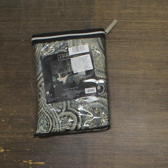 NWT J. Queen New York Rod Pocket Valance Glacier Blue Multi Window Ascot Valance - Picture 5 of 7